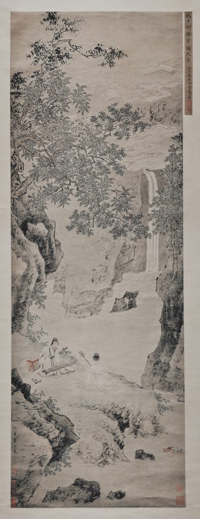 图片[1]-明仇英停琴听阮图-雅林社